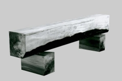 Bank, Pappel, Maße ca. 180 × 40 × 30 cm³, 1995