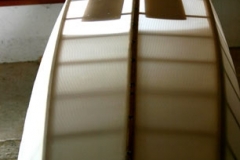 Das fertig bespannte Boot