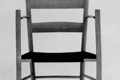 Stuhl aus Esche, bespannt mit Gurtband