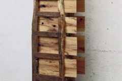 "Speicher", Eiche, Maße ca. 220 × 60 × 20 cm³, 2002